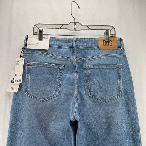 BDG Jeans Womens Size 31 Mid Rise Skinny Cropped Light Washed Denim Cotton Blue - Picture 5 of 12